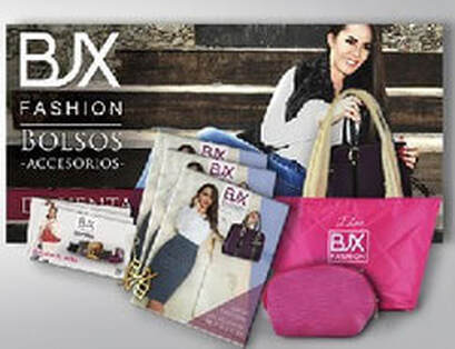 BJX Bajio Fashion venta por catalogo de bolsos carteras mochilas para dama en estados unidos Mexico